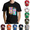 Men's Popular T-shirt Printed Round Neck Short Sleeve T-shirt
