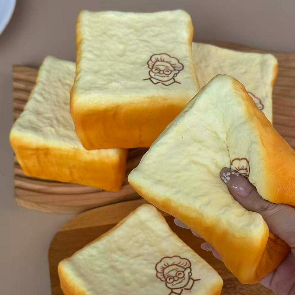Moist Thick Grandma Toast Squishy Toy Slow Rising Sensory Fidget Toy Adults