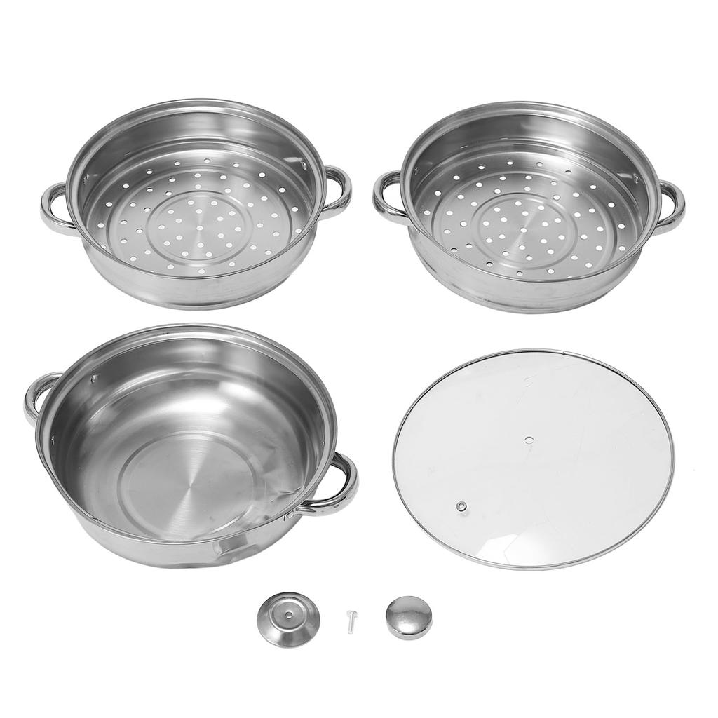 Soup Steam Pot Thickened Stainless Steel Multifunctional Large Capacity Double Ear Stock Steam Pot