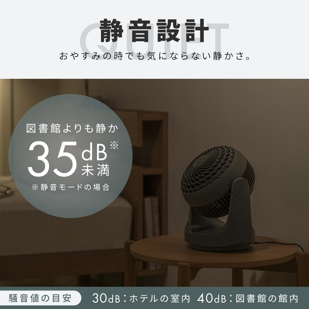 Iris Ohyama Circulator PCF-MKM15EC-H Gray 8 Tatami Mat Size Oscillating Quiet Powerful Airflow Compact Fully Disassemblable Macaron Fan