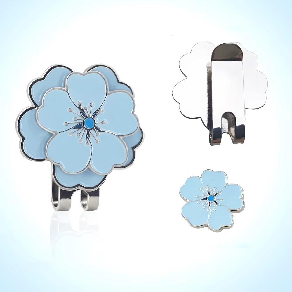 Flower Shaped Golf Ball Mark Magnetic Golf Hat Marker Sports Cap Golf Cap Clip Women Girls