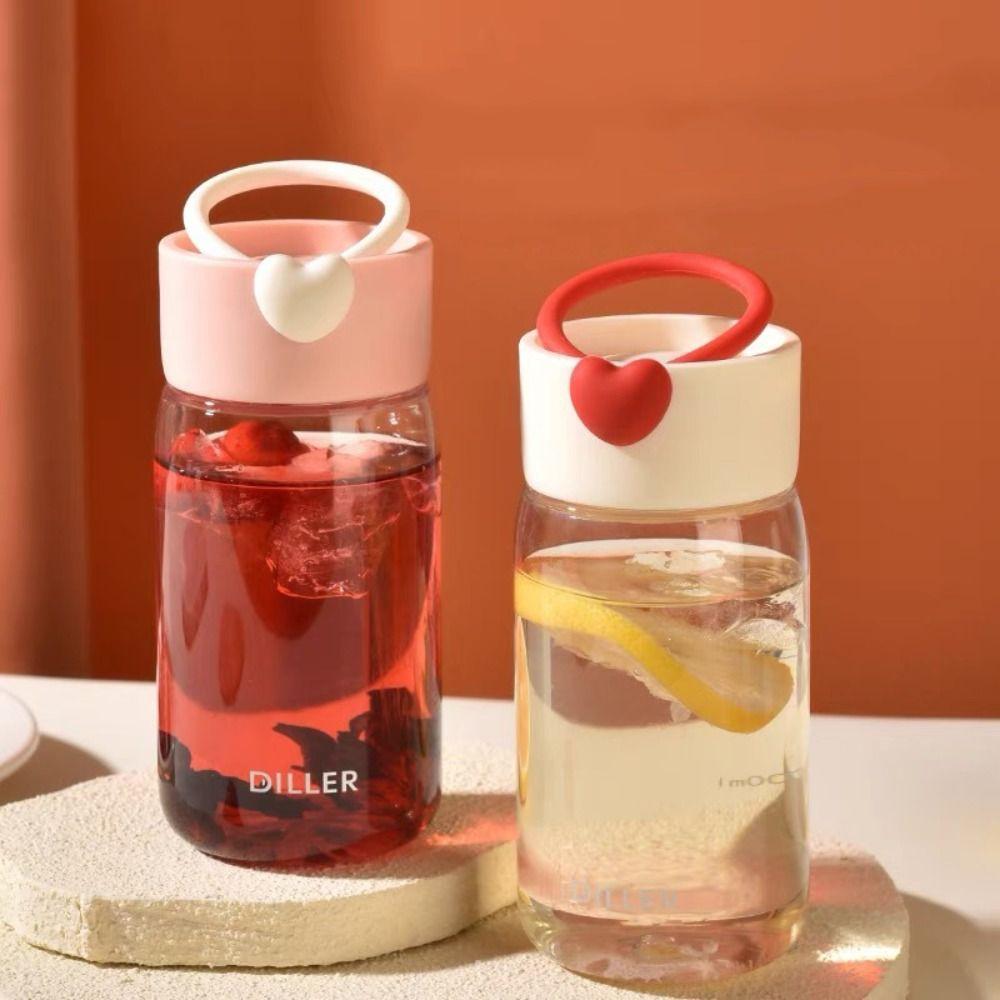 Plastic Straight Drink Water Cup With Handle Fitness Drinking Bottle Outdoor Sport