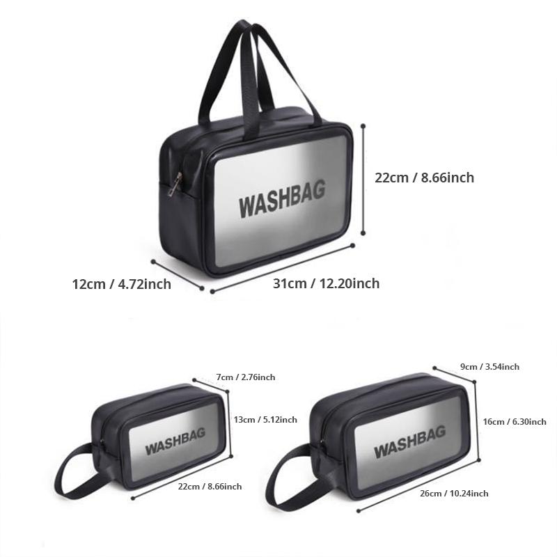 1 шт. Черный прозрачный портативный женский дорожный несессер водонепроницаемый чехол для хранения косметики большой емкости косметический органайзер