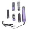 5 In 1 Hot Air Brush Set Multifunctional Hair Styling Dryer for Straight Curly Hair   Purple