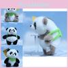 Cute And Fluffy Panda Plush Keychain For Backpacks With Adorable Design And Short Plush Fabric