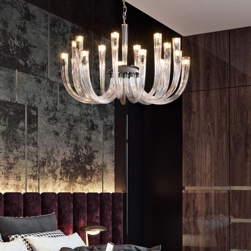 Лампа для гостиной, роскошная атмосфера, современная простая спальня, зал, столовая, креативная люстра