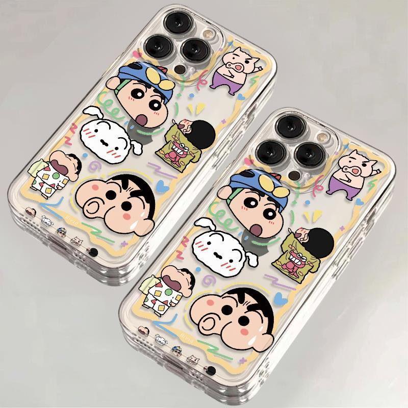 Прозрачный чехол Pachacorgi Shin-chan для iPhone 17/16 Pro/15/13 Pro Max/11/XS для женщин