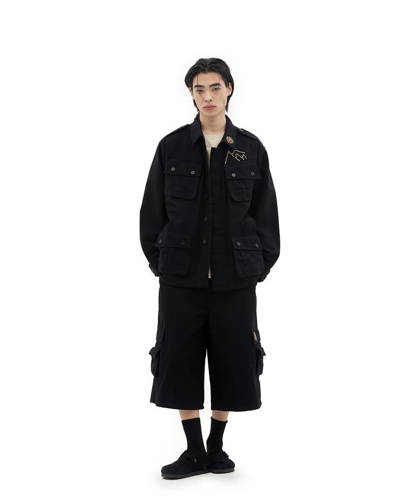 Defgarments Хлопковая полевая куртка [Черная]