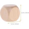 Sewroro 20pcs Wood Dice Unfinished Cube Small Square Blocks Round Cornered Blank Dice for DIY Craft Projects (Size 6)