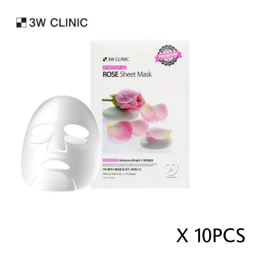 3w Clinic Essential Up Sheet Mask 25ml X 10 Sheets (6 Options)