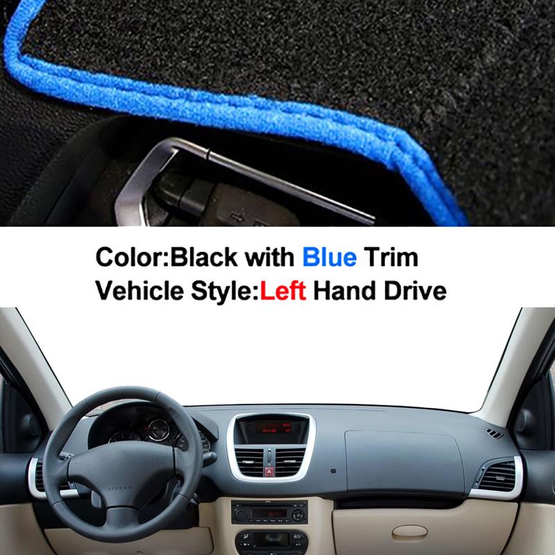 For Peugeot 207 206+ Car Auto Inner Dashboard Cover Dash Mat Dashmat Carpet Cape Sun Shade Pad Rug Anti-UV