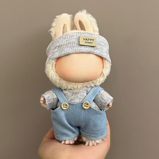 Комплект одежды для куклы 17 см Шляпа Комбинезон Наряд для куклы Одежда для игры Модные аксессуары для легкого одевания