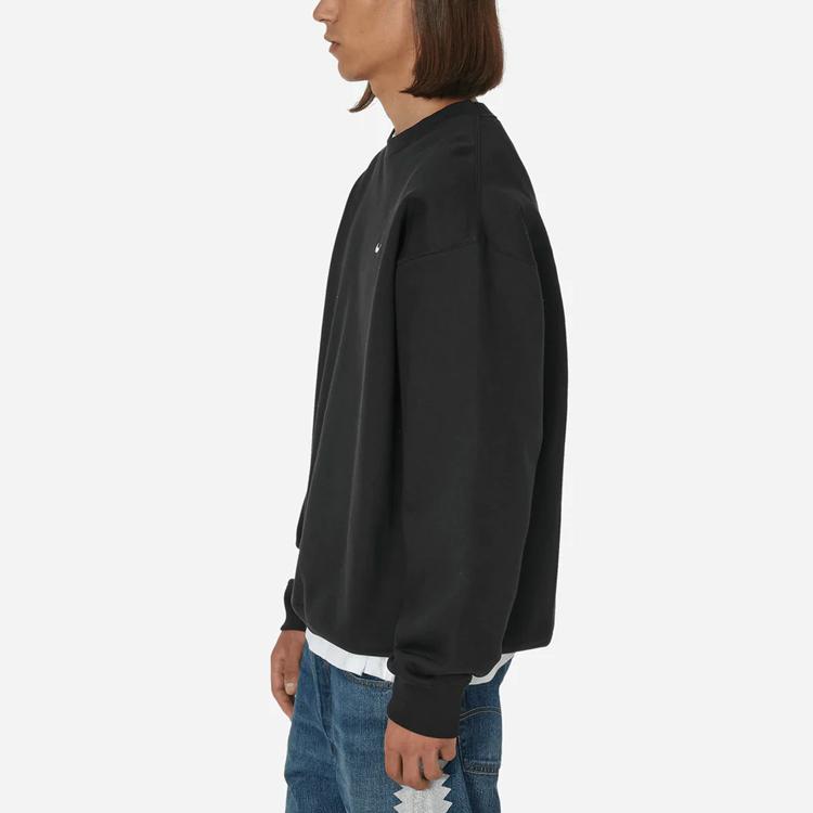 Nike Мужские топы Solo Swoosh из флиса с круглым вырезом черного цвета DX1361-010