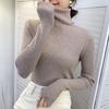 Turtleneck Sweaters WomenHigh Neck Pullover Sweater Solid Long Sleeve Plus Size Slim Knitted Jumper Basic Tops Women Clothes Autumn Winter