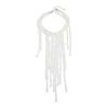 Ingemark Trendy Exaggeration White Imitation Pearl Tassel Beaded Necklace Women Exquisite Sexy Sweater Chain Jewelry Accessories