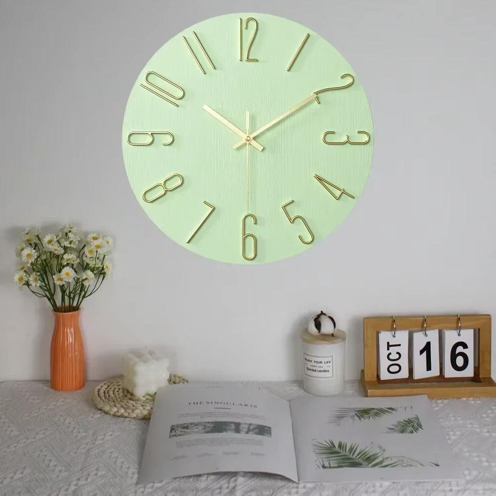 12inch Wall Hanging Clock Round Shape Decorative Wall Clock Nordic Fashion Scale Clock Living Room