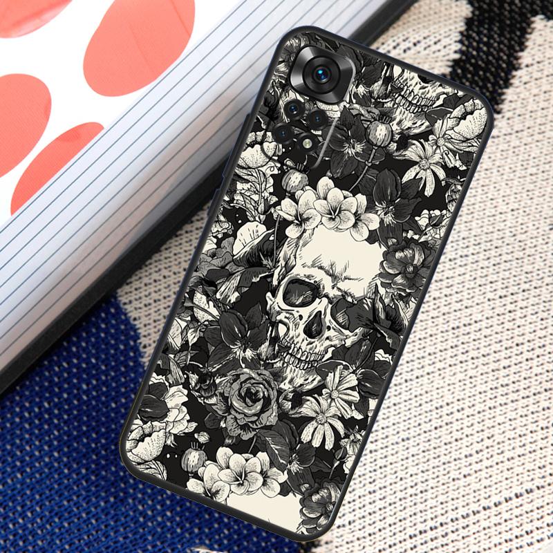 Gothic Fashion Skull Case For Xiaomi Redmi Note 12 8 9 10 11 Pro 9S 10S 11S 8T Redmi 10 12C 9C 10A 10C Coque