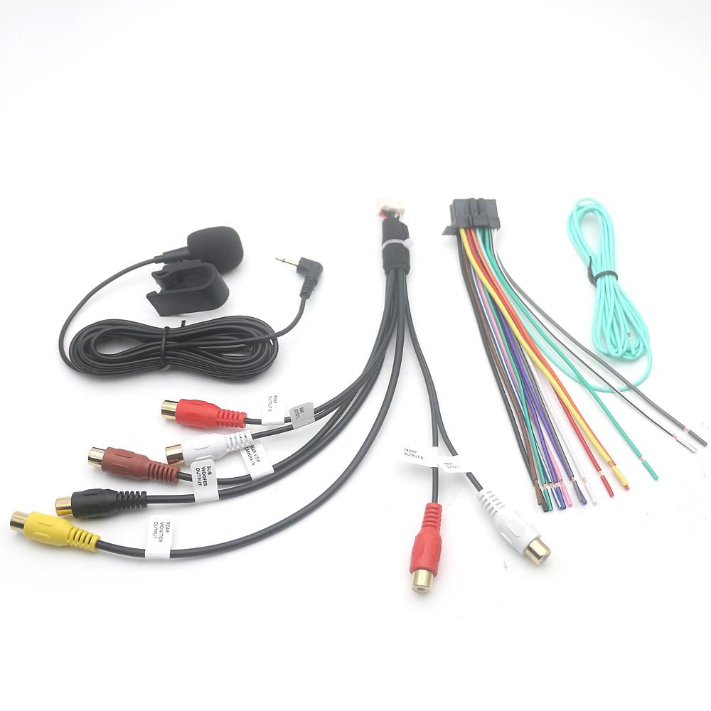 Car Radio Stereo Audio USB AUX Cable Adapter Mic AV RCA Power Wire Harness for Pioneer DMH-130BT AVH-240EX DMH-240EX DMH-340EX