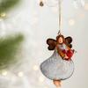 Festival Accessories Drop Ornament Christmas Angel Pendant Hanging Decorations White Dress Girl