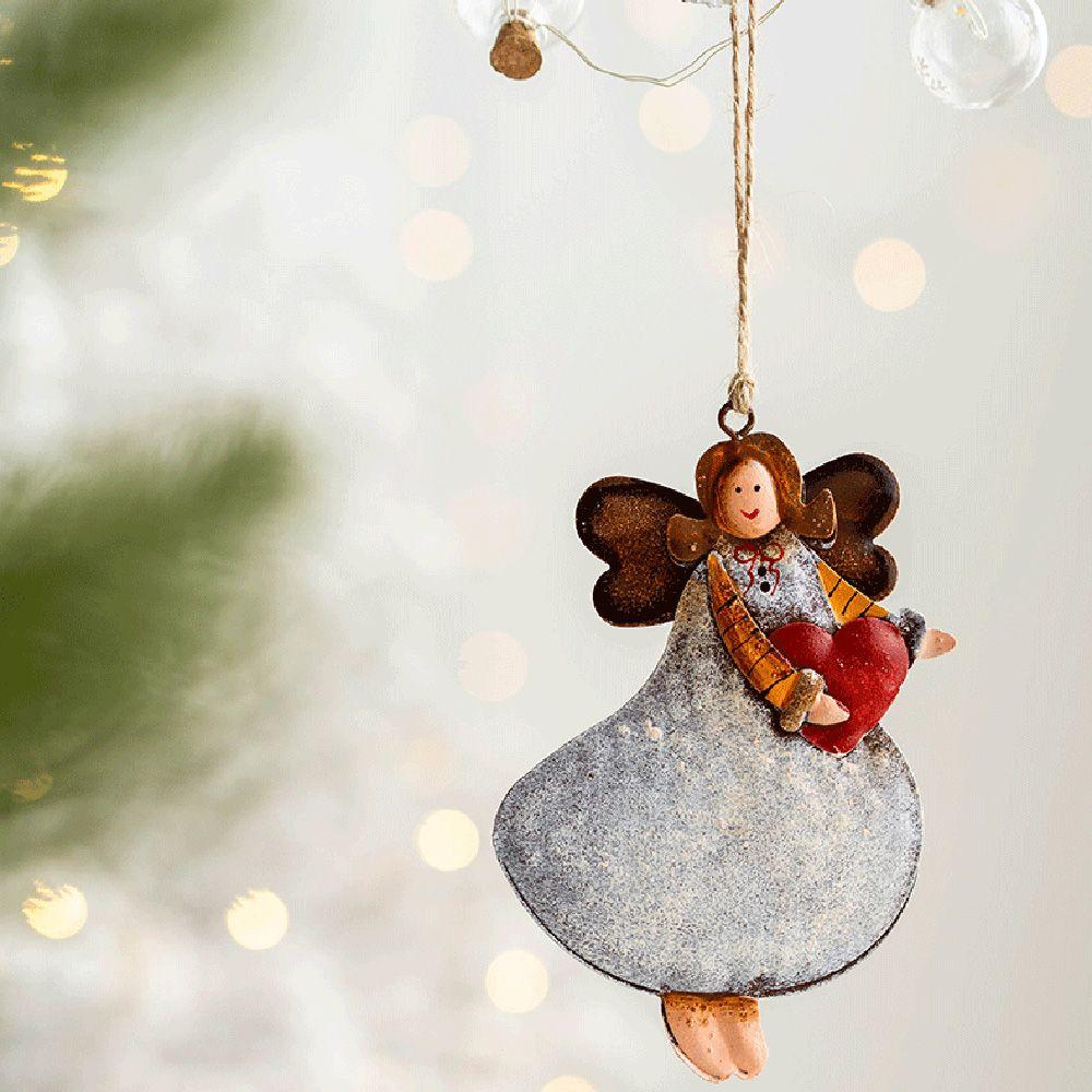 Festival Accessories Drop Ornament Christmas Angel Pendant Hanging Decorations White Dress Girl