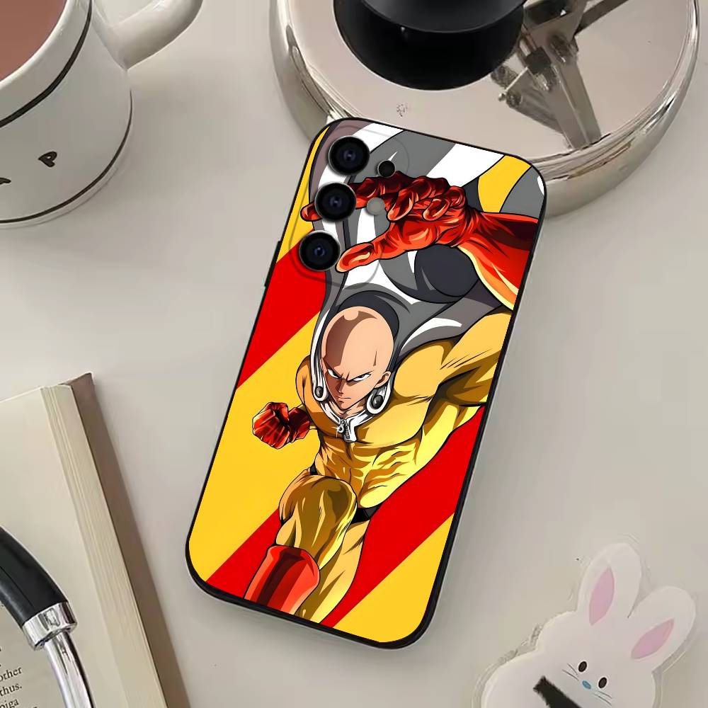 One P-Punch Anime S-Saitama M-Man Phone Case Silicone Soft For Samsung S25,S24,S21,S22,S23,S30,Ultra,S20,Plus,Fe,Lite