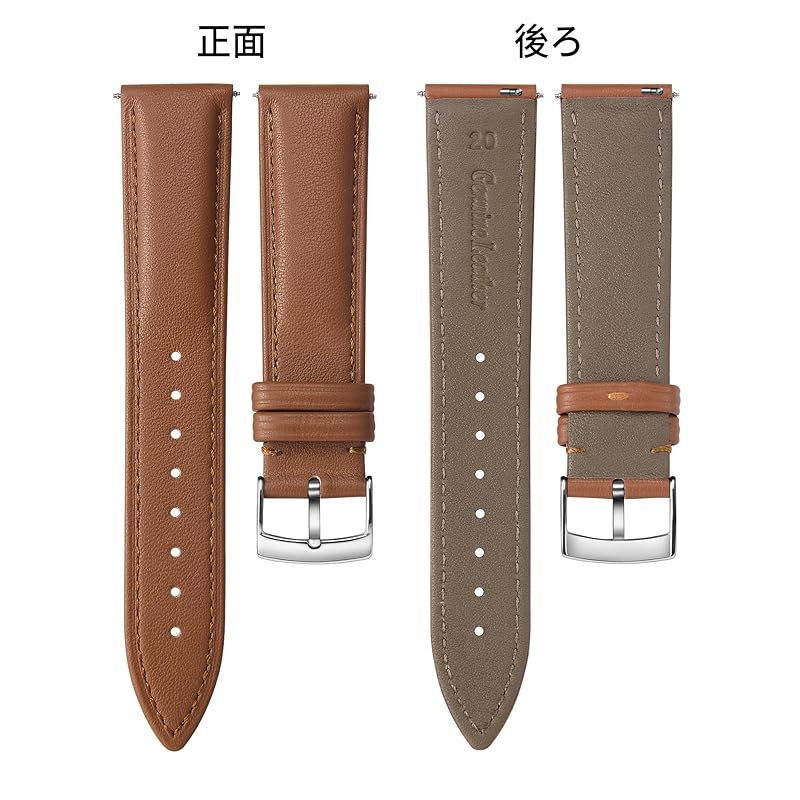 [BINLUN] кожаный ремешок для часов, быстросъемный кожаный ремешок для часов, многоцветные ремешки для часов, стильный сменный ремень, мягкий, дышащий, унисекс (21мм, легкий