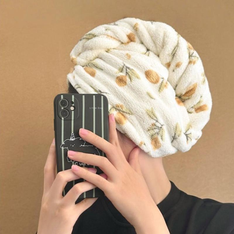 Быстросохнущая шапочка для волос, супер впитывающая мягкая банная женская головная полотенец для девочек, милое полотенце для волос, сухая шапочка для волос