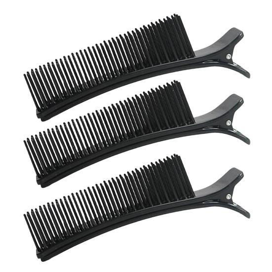 1/2/3/4Pcs Hair Sectioning Grip Clips Professional Hair Stylist Clip Hair Parting Comb Clips for Salon Hair Cutting Coloring