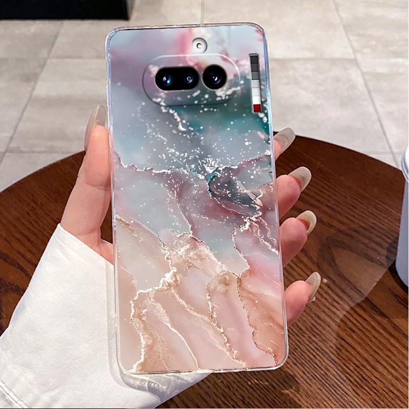 Чехол для Nothing Phone 4a 5G Прозрачный Роскошный Милый Кролик с Сердечками Забавный Узор Мягкий Силикон TPU Задняя Крышка Для Nothing 4A 4 A Чехол
