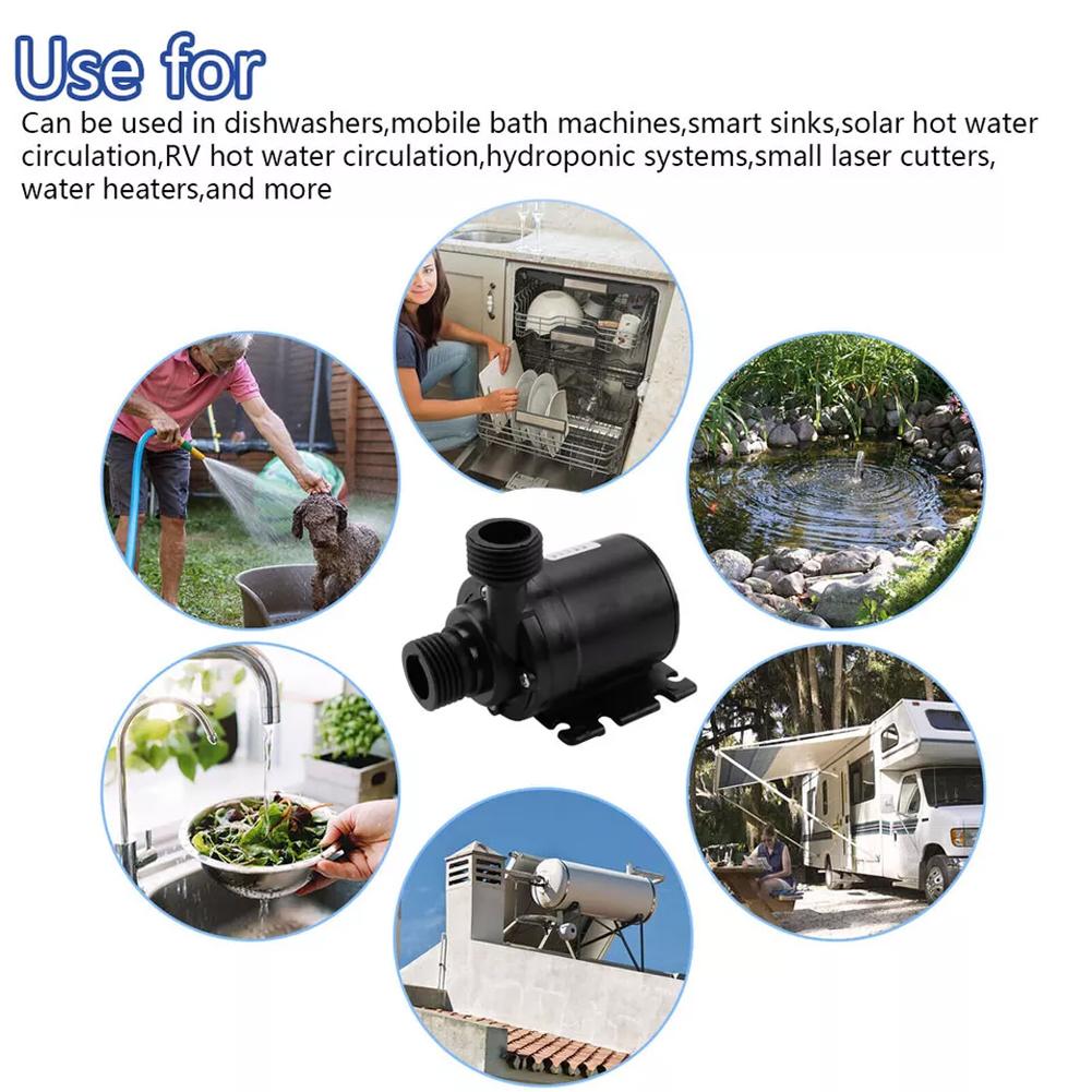 DC 12V 800L/H Water Pumps Brushless Submersible Water Pump For Solar Fountain Aquarium Pond Small Booster Pump