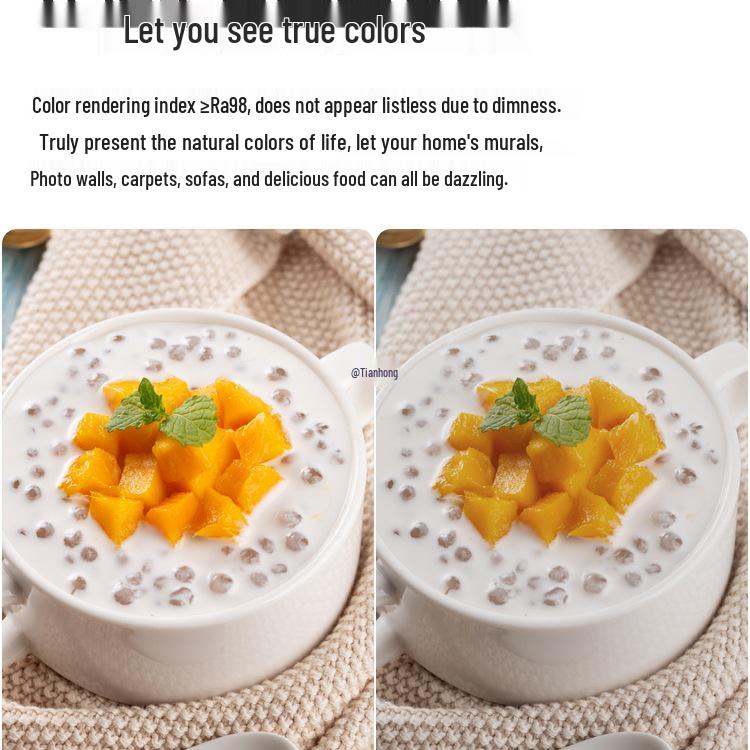 Three-Color Downlight Recessed Ceiling Spotlight for Living Room