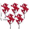 5/30PCS Artificial Berry Branches Christmas Red Fake Holly Berries Bouquet DIY Wreath Xmas Tree New Year Home Party Decoration