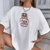 European and American New Fashion Casual Loose Print Short Sleeve T-shirt Top Loose Printed T-shirt Top