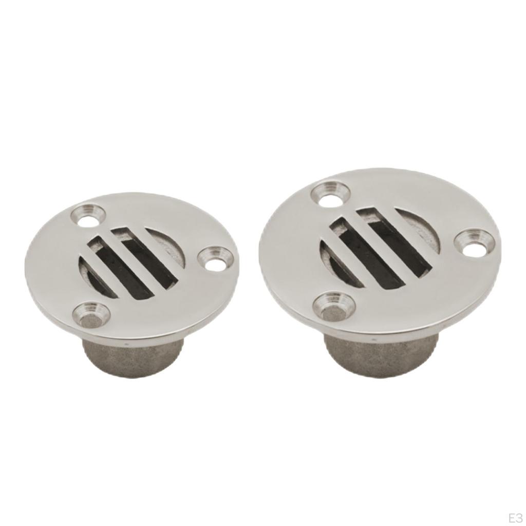 Boat Deck Drain Easily Install Round Marine Drainage Stainless Steel for Accessories RV