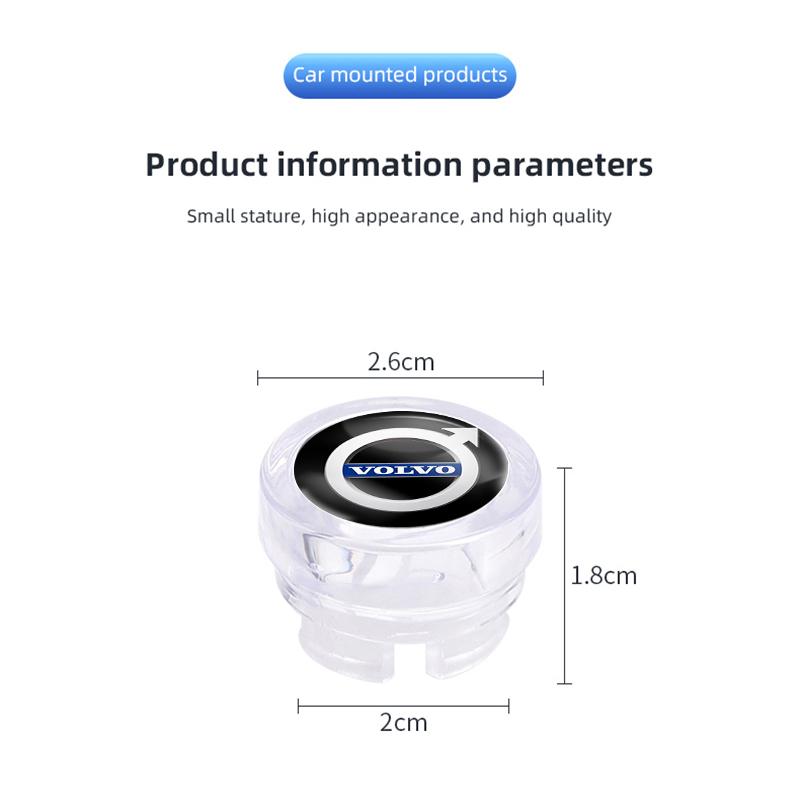 AAKZ1 Car Cigarette Lighter Cover DustProof Decoration Cap For Volvo EX30 EX90 EM90 C40 S40 S80L XC-Classic CX70 V60 XC90 S90 S60 V90