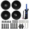 Suitcase Caster Replacement Kit, Set of 4, Wheel Repair Kit, Silent PU Tire Replacement,