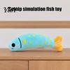 Bite Resistant Cat Fish Catnip Toy, Squeaky Linen Chew Safe Zipperless Kicker Kitten Toy for Indoor Cats Biting Kicking Boredom Relief Realistic Shape