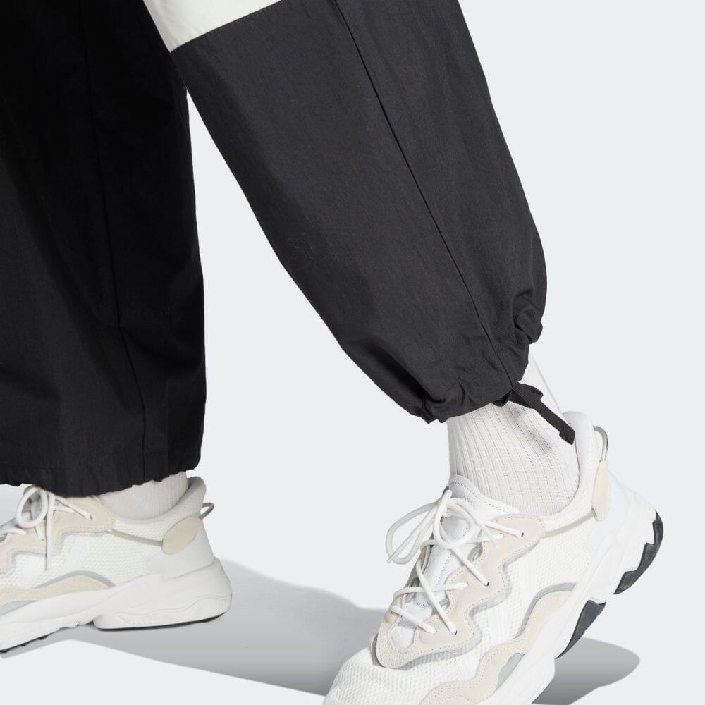 Adidas Оригинальные повседневные брюки с логотипом трилистника и шнурком, мужские брюки черного цвета HZ0705