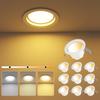 ICHIYO LED Downlight Adjustable Color SB Type Ceiling Recessed Type Waterproof Specification Bathroom Bathroom Daylight Color Light Bulb Color