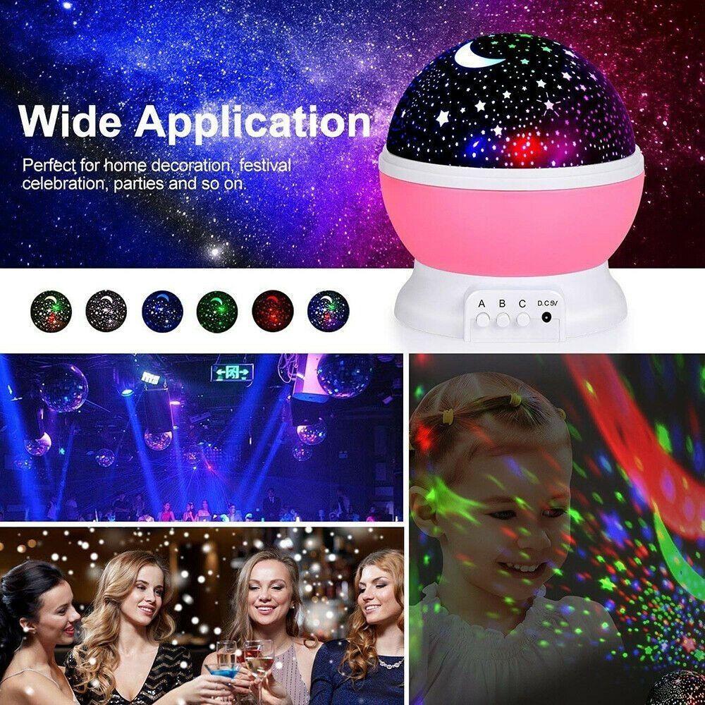 Детский звездный потолок детская спальня подарок проектор лампа украшение дома вращающийся светодиодный ночник