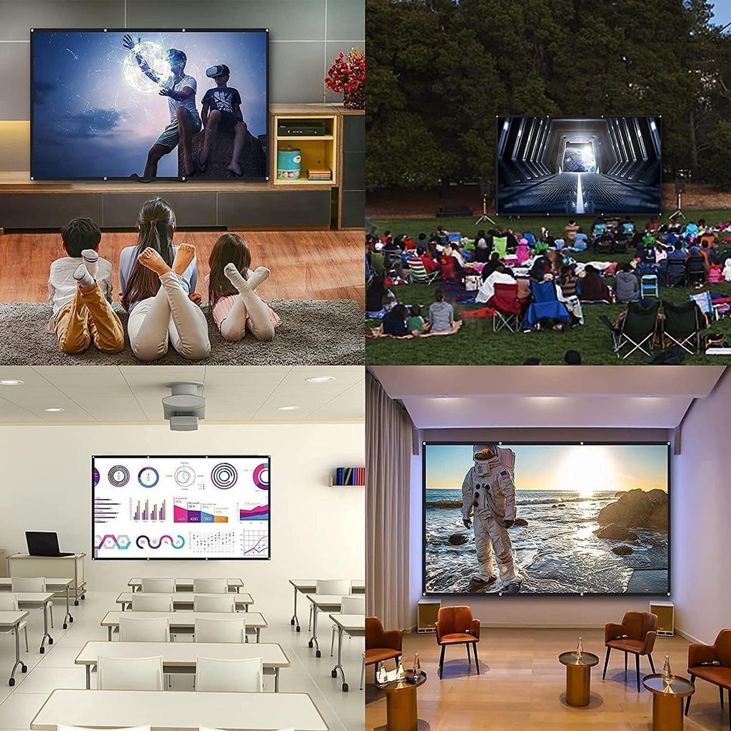 Portable Outdoor Foldable Projector Screen with Stand for Camping