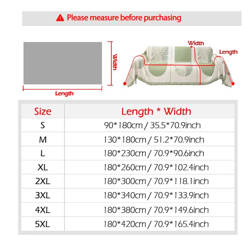 Sofa Cover Non Slip Cover Cloth Towel Dustproof Universal Cover Chenille Checkered Lazy Blanket with Delicate Exquisite Texture