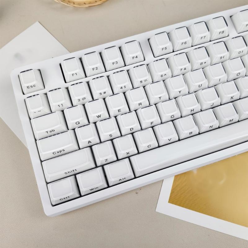 Набор колпачков для клавиш PC на 113 клавиш для механических клавиатур с двойным литьем, профиль OEM, дизайн Crystal Jelly