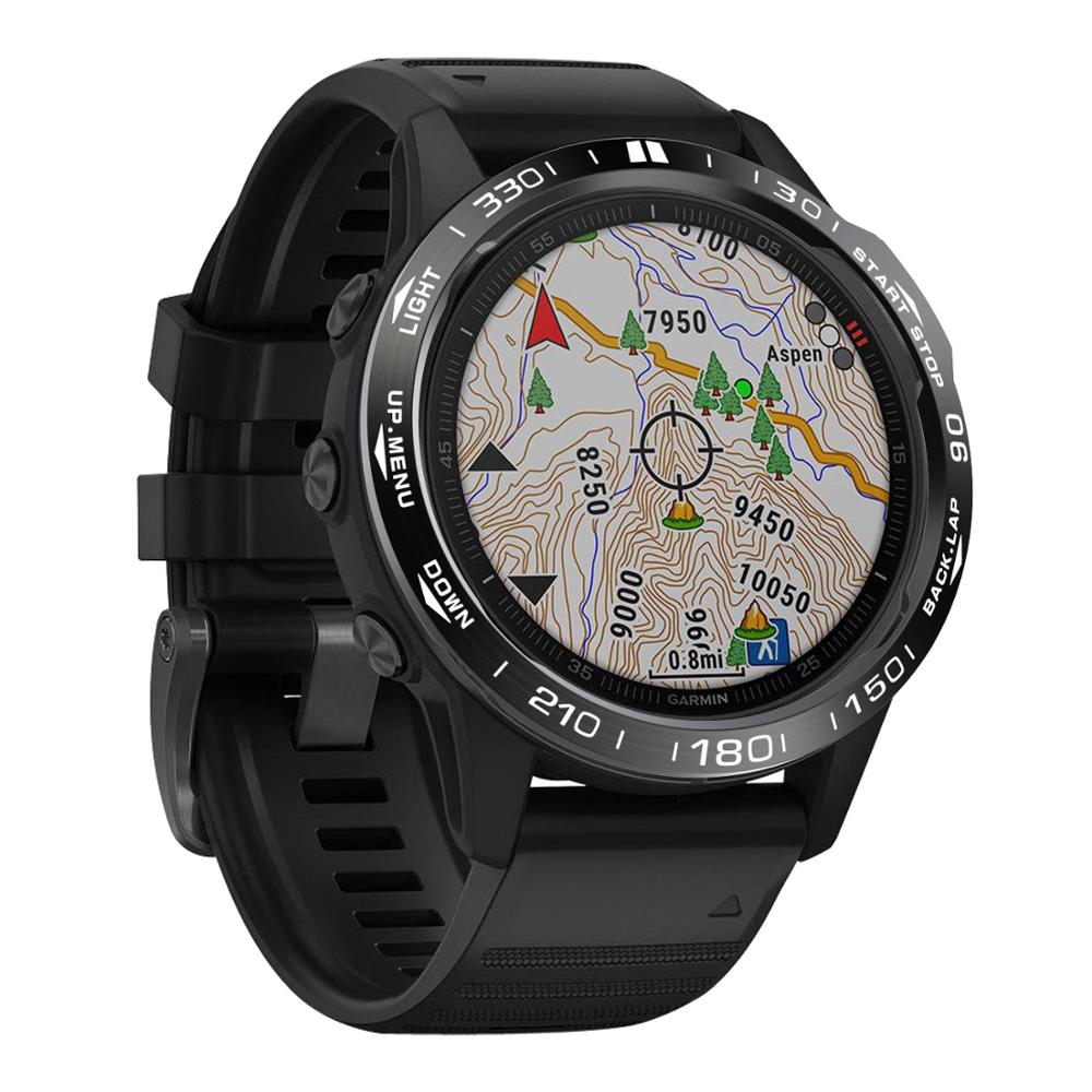 Чехол-рамка из нержавеющей стали для умных часов Garmin Fenix 6x Pro 6 Sapphire 5 5 Plus, клейкий, защитный от царапин, металлический