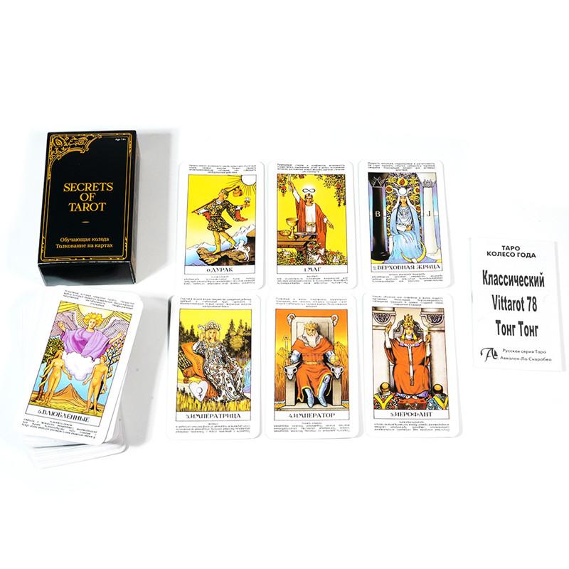 Russian Tarot: Tapo Tarot Card Oracle Card Fate Divination Prophecy Card Family Party Game Tarot Card Deck Brochure Guide