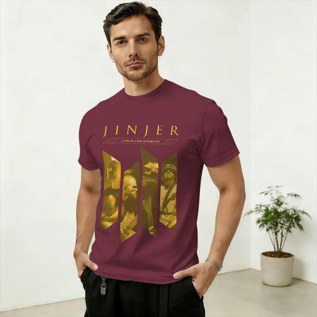 Band JJinjers Art TShirt for Unisex Cool Pure Cotton Tees Crewneck Short Sleeve T Shirt Plus Size Tops