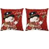 2 шт. Мягкая дакроновая наволочка 45x45 см Снеговик Наволочка Санта Клаус Диванная наволочка Спальня