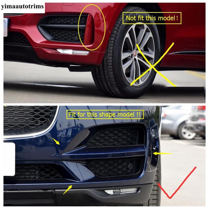 ABS Chrome Front Head Foglight Eyebrow Rear Lamps Lights Frame Cover Trim For Jaguar F-Pace 2017 - Car Accessories Exterior