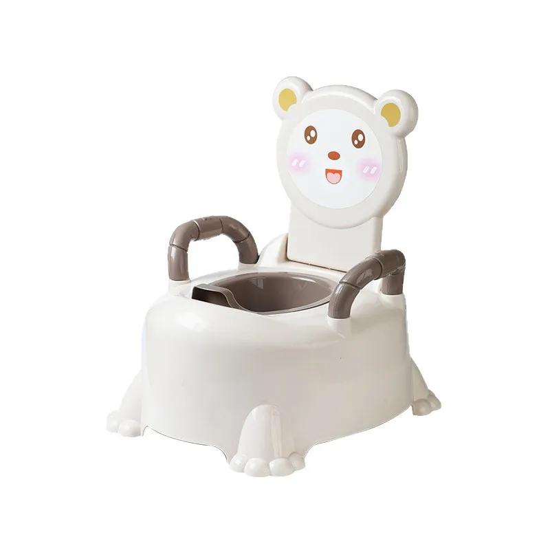 Горшок-стульчик в форме медвежонка для малышей - Съемное детское сиденье для унитаза, мультяшный дизайн, противоскользящий, для домашнего использования, для детей 1-3 лет