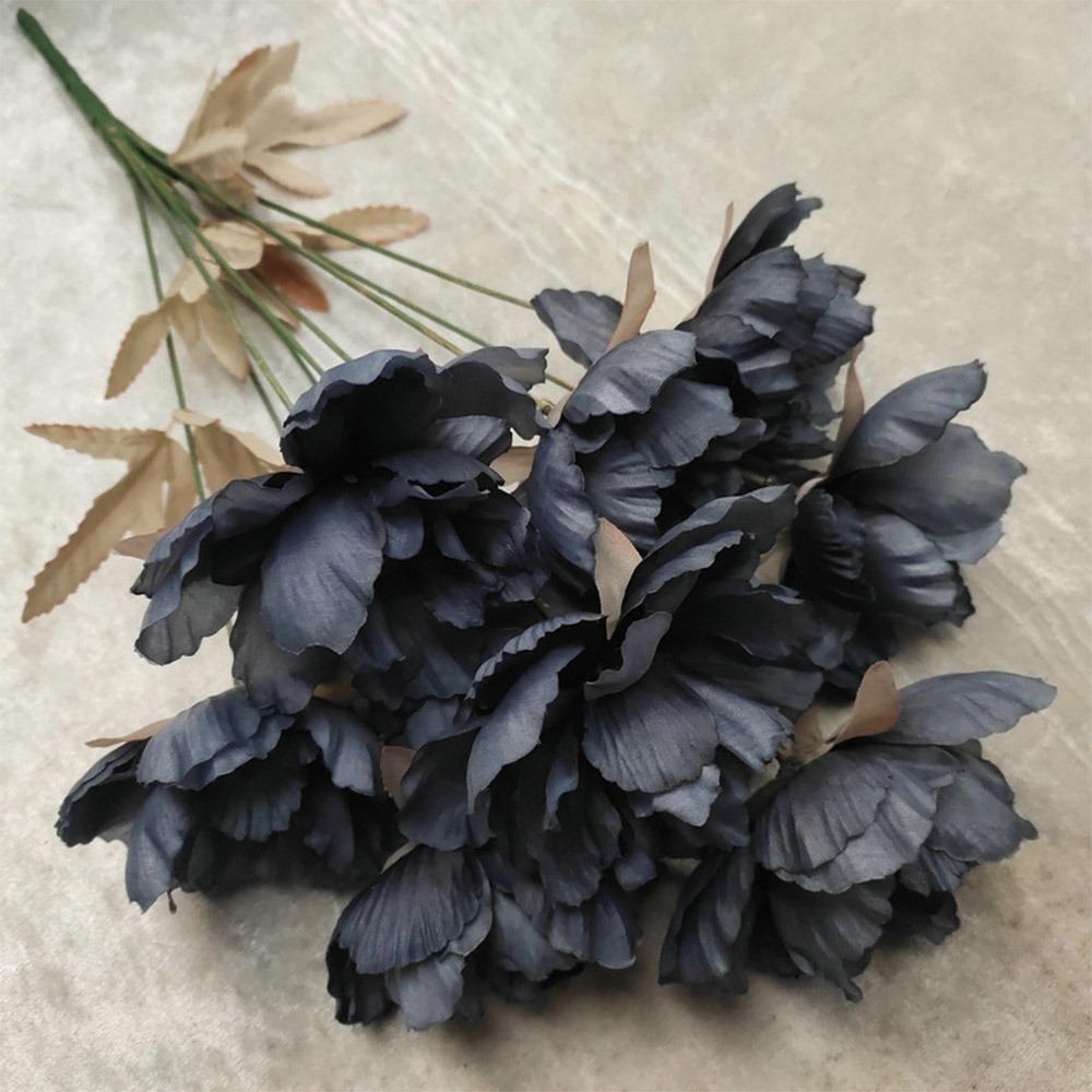 9 Голов Реалистичные Цветы Многоцветный Симуляция Цветочный Букет Домашний Декор